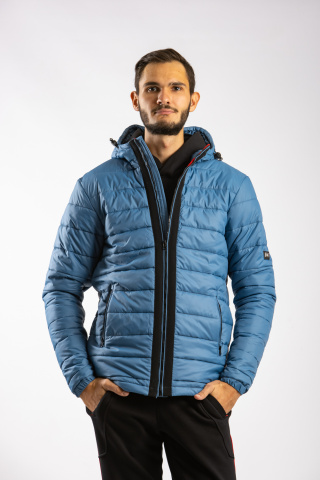 Магазин одежды для высоких людей – Куртка демисезонная Taller Basic Puff, светло-синяя