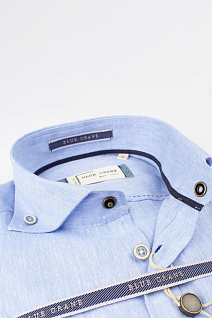 Магазин одежды для высоких людей – Рубашки с длинным рукавом - рубашка blue crane slim fit, голубой