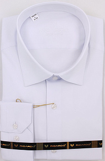 Магазин одежды для высоких людей – Рубашки с длинным рукавом - сорочка с вискозой ricardo slim long однотонная, белый