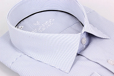 Магазин одежды для высоких людей – Рубашки с длинным рукавом - сорочка ricardo тонкая микрополоска, голубой