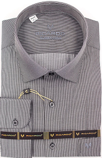 Магазин одежды для высоких людей – Рубашки с длинным рукавом - сорочка rcardo тонкая полоска, чёрный-белый