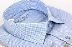 Магазин одежды для высоких людей – Рубашки с длинным рукавом - рубашка ricardo slim long мелкая клетка, голубой