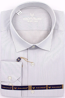 Магазин одежды для высоких людей – Рубашки с длинным рукавом - сорочка ricardo slim long тонкая полоска, белый