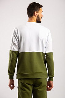 Магазин одежды для высоких людей – Худи, толстовки, олимпийки - свитшот двухцветный taller, зеленый-белый