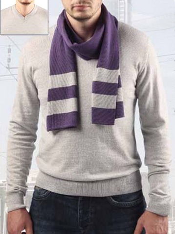 Магазин одежды для высоких людей – Пуловер с V-образным вырезом, серый-меланж