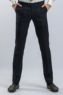 Магазин одежды для высоких людей – Брюки классические - брюки классические forstet в крупную клетку skinny, чёрно-синие
