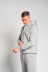 Магазин одежды для высоких людей – Спортивный костюм 77.17 BRAND, серый-меланж