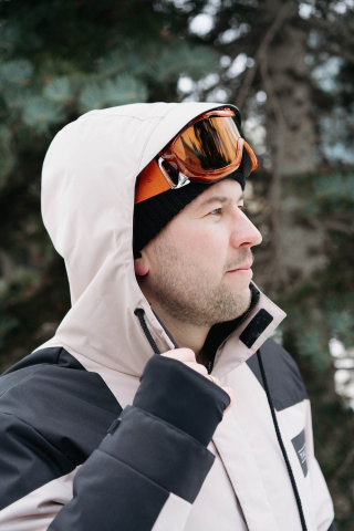 Магазин одежды для высоких людей – Куртка зимняя для сноуборда Taller Innsbruck, бежевый
