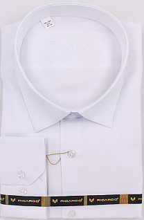 Магазин одежды для высоких людей – Рубашки с длинным рукавом - сорочка ricardo slim long жаккард ромб, белый