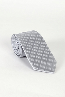 Магазин одежды для высоких людей – Аксессуары - галстук с жаккардовым узором узкий, светло-серый