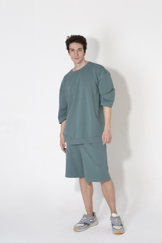Магазин одежды для высоких людей – Костюм мужской FSport oversize шорты+футболка, треллис