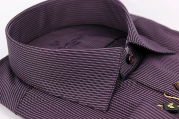Магазин одежды для высоких людей – Рубашка Ricardo Slim Long тонкая полоска, виноградный роял