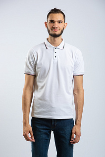 Магазин одежды для высоких людей – Футболки - футболка поло хлопковая, белый