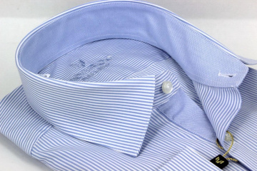 Магазин одежды для высоких людей – Сорочка RICARDO Slim Long тонкая полоска, голубой