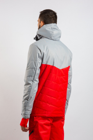 Магазин одежды для высоких людей – Горнолыжная куртка Old Whale Climb, серо-красный