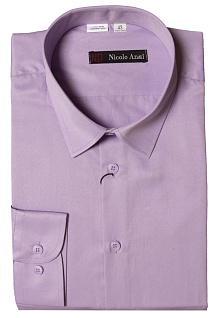 Магазин одежды для высоких людей – Рубашки с длинным рукавом - сорочка nicolo angi однотонная, сиреневый
