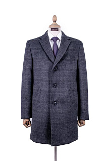 Магазин одежды для высоких людей – Пальто, плащи - пальто мужское diboni в невыраженную клетку, серый