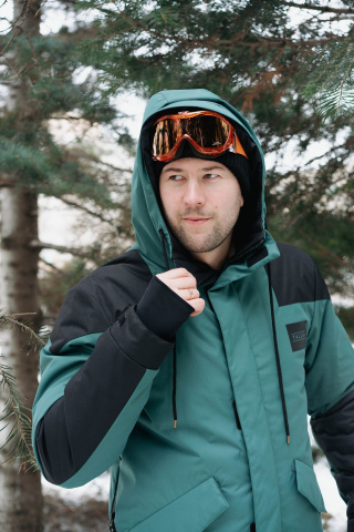 Магазин одежды для высоких людей – Куртка зимняя для сноуборда Taller Innsbruck, зеленый