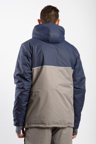 Магазин одежды для высоких людей – Горнолыжная куртка OldWhale Downhill, серо-синий