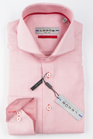 Магазин одежды для высоких людей – Рубашка Ledub slim fit однотонная, розовая