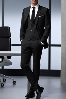 Магазин одежды для высоких людей – Костюмы деловые - костюм diboni классический тройка, чёрный