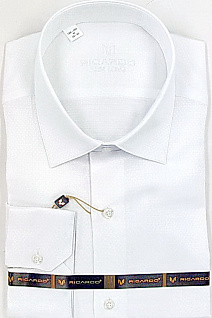 Магазин одежды для высоких людей – Рубашки с длинным рукавом - сорочка ricardo slim long в рубчик, белый