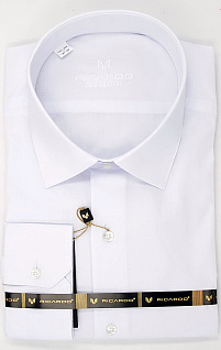 Магазин одежды для высоких людей – Рубашки с длинным рукавом - сорочка ricardo slim long однотонная, белый