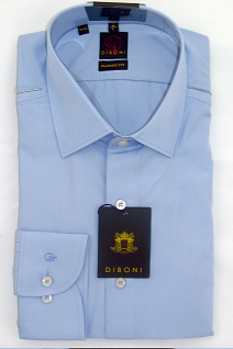 Магазин одежды для высоких людей – Рубашки с длинным рукавом - сорочка diboni классическая, голубой
