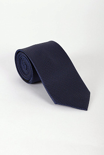 Магазин одежды для высоких людей – Аксессуары - галстук с жаккардовым узором в клетку, тёмно-синий