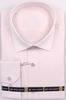 Магазин одежды для высоких людей – Рубашки с длинным рукавом - сорочка ricardo slim long жаккард, розовый