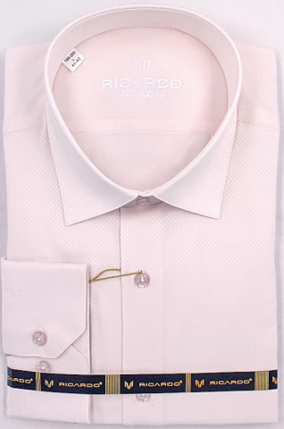 Магазин одежды для высоких людей – Сорочка RICARDO Slim Long жаккард, розовый