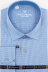 Магазин одежды для высоких людей – Рубашка Ricardo Slim Long средняя клетка, голубой-белый