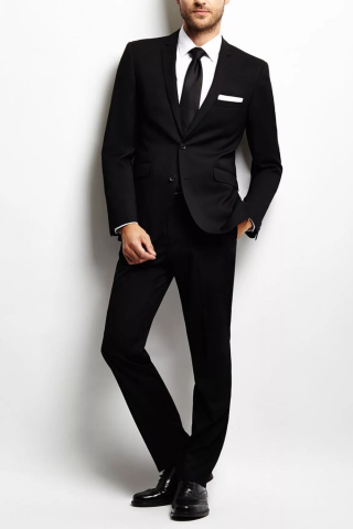 Магазин одежды для высоких людей – Костюм DIBONI классический двойка, лакрично-чёрный