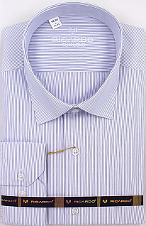 Магазин одежды для высоких людей – Рубашки с длинным рукавом - сорочка ricardo slim long тонкая полоска, светло-фиолетовый