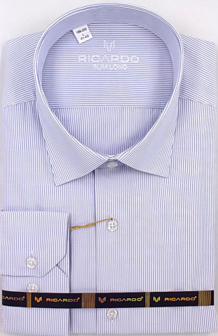 Магазин одежды для высоких людей – Сорочка RICARDO Slim Long тонкая полоска, светло-фиолетовый