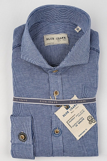 Магазин одежды для высоких людей – Рубашки с длинным рукавом - рубашка blue crane slim fit, голубой