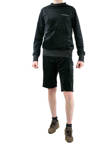 Магазин одежды для высоких людей – Спортивный костюм OldWhale SHORT велюровый, черный  