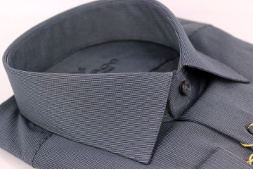 Магазин одежды для высоких людей – Рубашка Ricardo Slim Long тонкая полоска, серый гранит