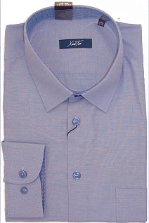 Магазин одежды для высоких людей – Рубашки с длинным рукавом - сорочка однотонная мужская хайтек, барвинковый