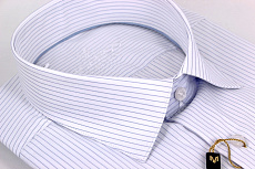 Магазин одежды для высоких людей – Рубашки с длинным рукавом - сорочка ricardo slim long тонкая полоска, белый