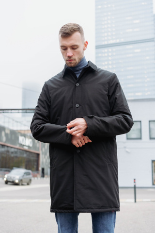 Магазин одежды для высоких людей – Пальто с подстежкой Taller Kingston, чёрный