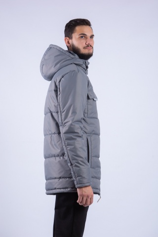 Магазин одежды для высоких людей – Куртка зимняя OldWhale Blizzard III, серый
