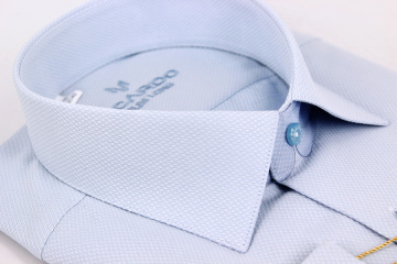 Магазин одежды для высоких людей – Сорочка RICARDO Slim Long с фактурным рисунком, голубой