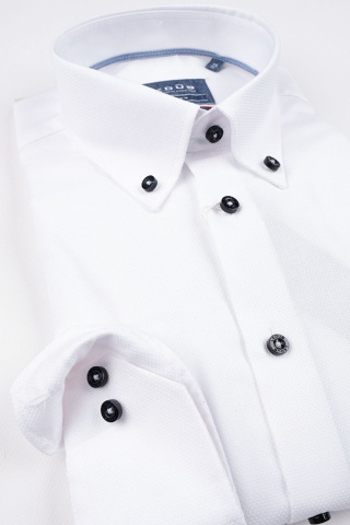 Магазин одежды для высоких людей – Рубашка Ledub slim fit однотонная, белый