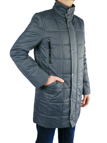 Магазин одежды для высоких людей – Куртка зимняя удлиненная OldWhale ICEMAN, серая