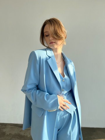Магазин одежды для высоких людей – Жакет Alta Storia прямого кроя Марко, голубой