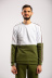 Магазин одежды для высоких людей – Свитшот двухцветный Taller, зеленый-белый