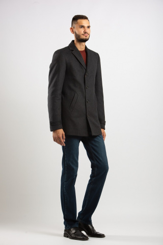 Магазин одежды для высоких людей – Пальто мужское Diboni с подстежкой, графит