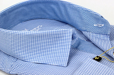 Магазин одежды для высоких людей – Рубашки с длинным рукавом - рубашка ricardo slim long мелкая клетка, синий