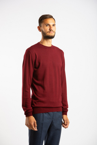 Магазин одежды для высоких людей – Джемпер с круглым вырезом BENAFFETTO, бордовый